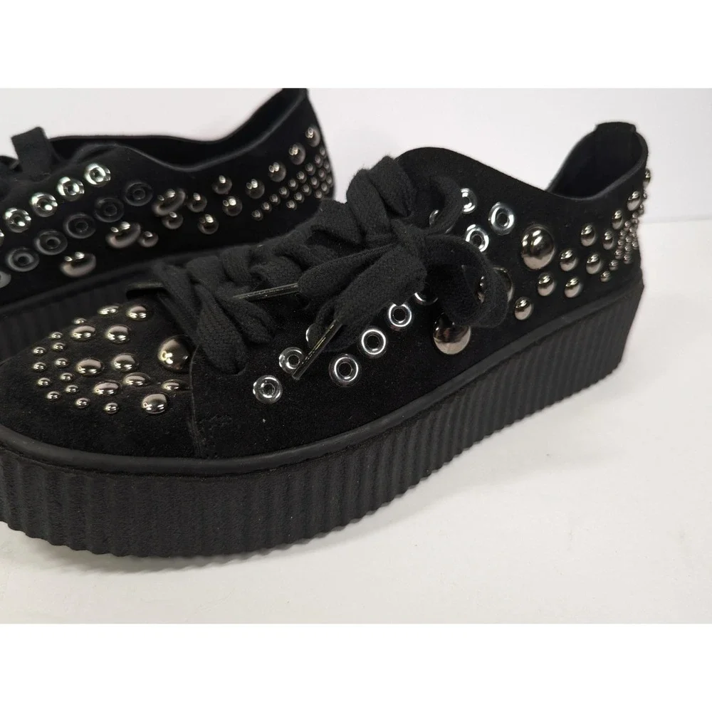 PINKO Iseol Black Studded Sneakers NWOT Size 9/39